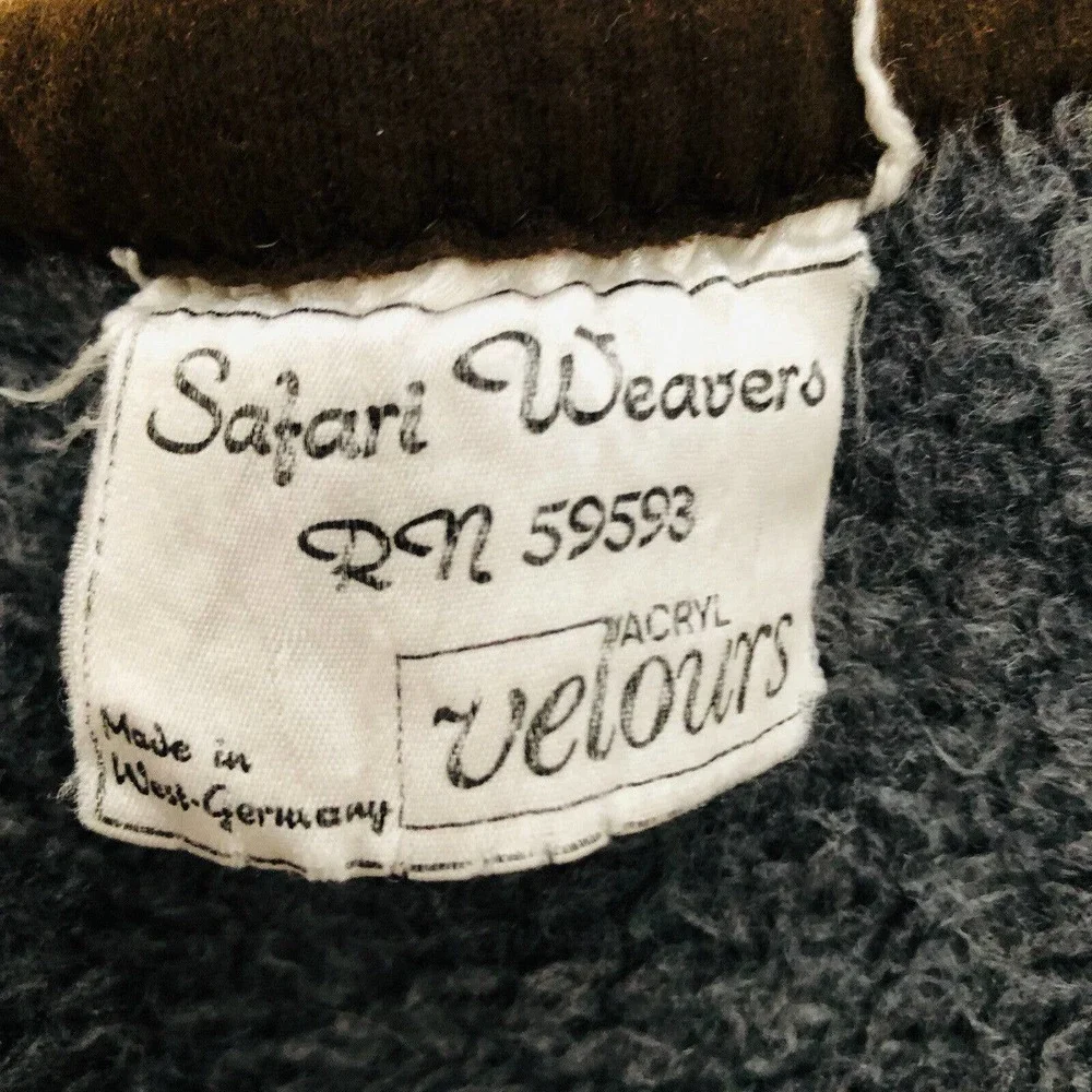 Safari Weavers ￼EAGLE Reversible Harley Blanket Plush Rare wall Art W Germany